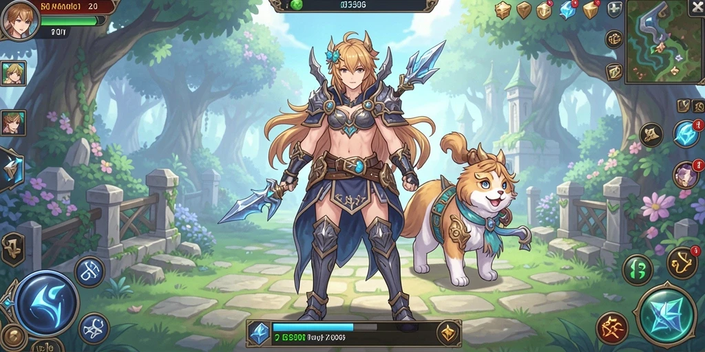 Screenshot menunjukkan tampilan menu utama yang menarik.
