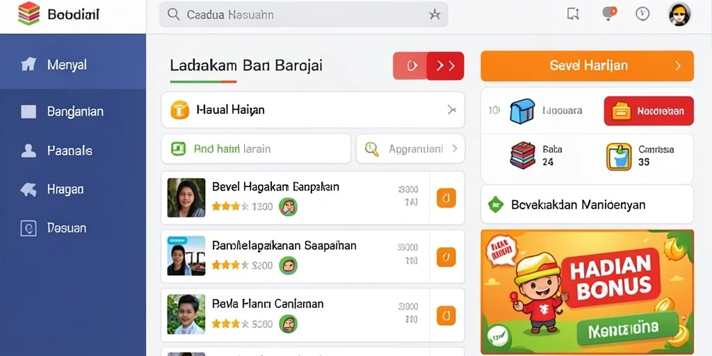 Tampilan antarmuka yang menarik dan modern.